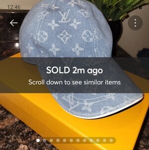 🚫SOLD!🚫Louis Vuitton Blue Denim Monogram Cap